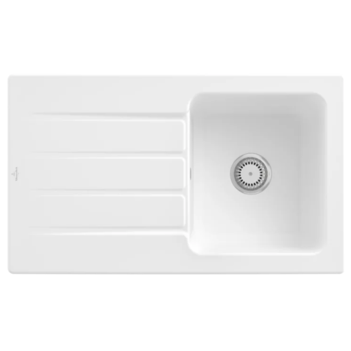 Keramický dřez Villeroy & Boch Architectura 50, Stone white, Excentr ne