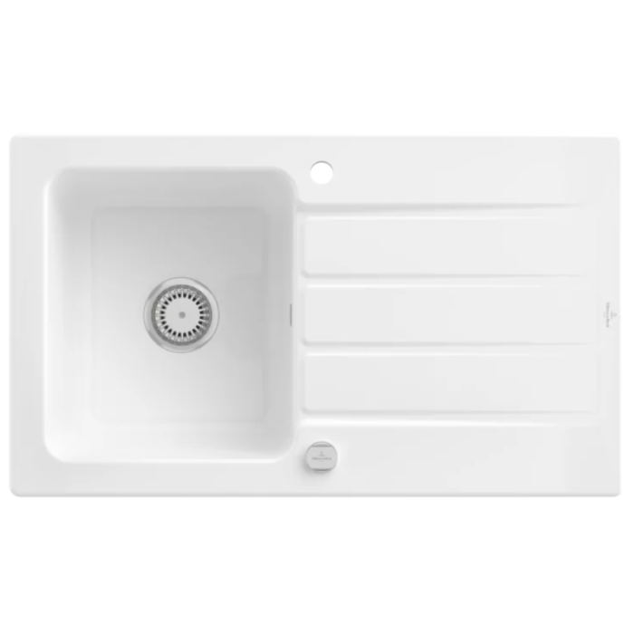 Keramický dřez Villeroy & Boch Architectura 50, White Alpin, Excentr ano