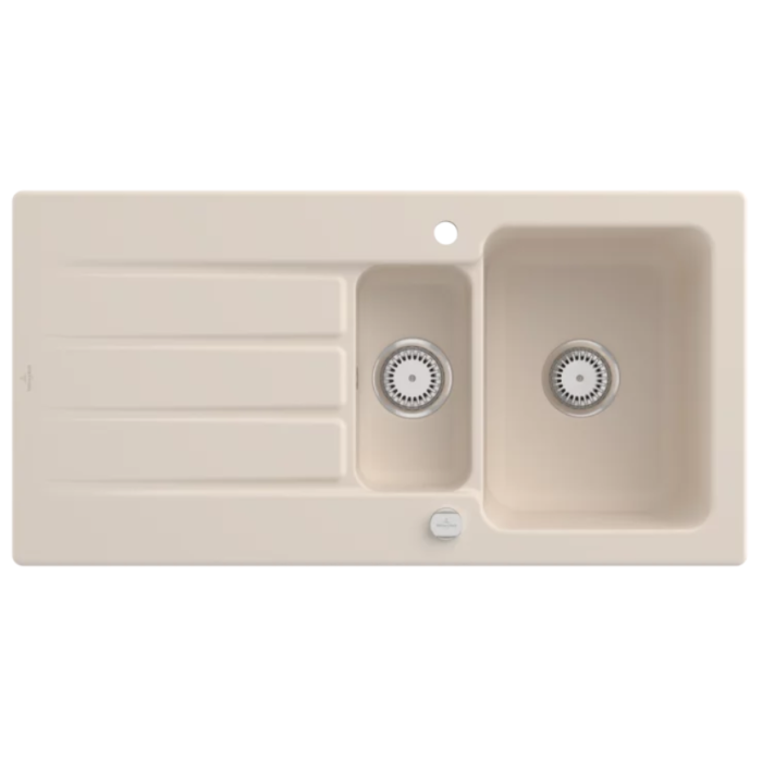 Keramický dřez Villeroy & Boch Architectura 60 XR, Ivory, Excentr ano