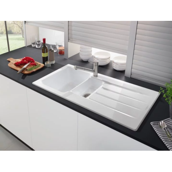 Keramický dřez Villeroy & Boch Architectura 60 XR, Graphit, Excentr ne