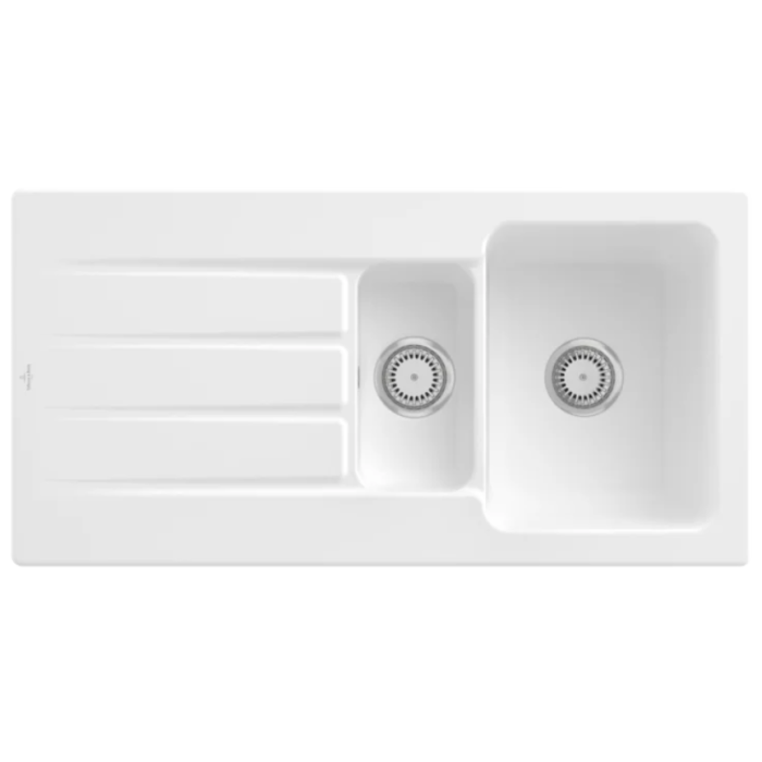 Keramický dřez Villeroy & Boch Architectura 60 XR, Stone white, Excentr ne
