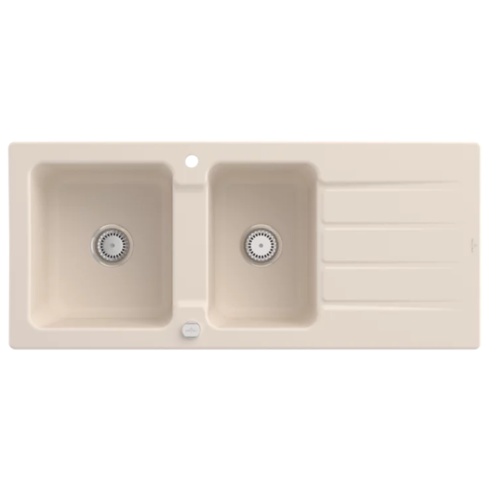 Keramický dřez Villeroy & Boch Architectura 80, Ivory, Excentr ano