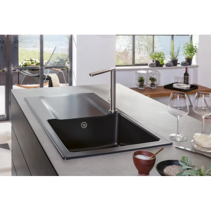 Keramický dřez Villeroy & Boch Siluet 60, Cream, Excentr ne