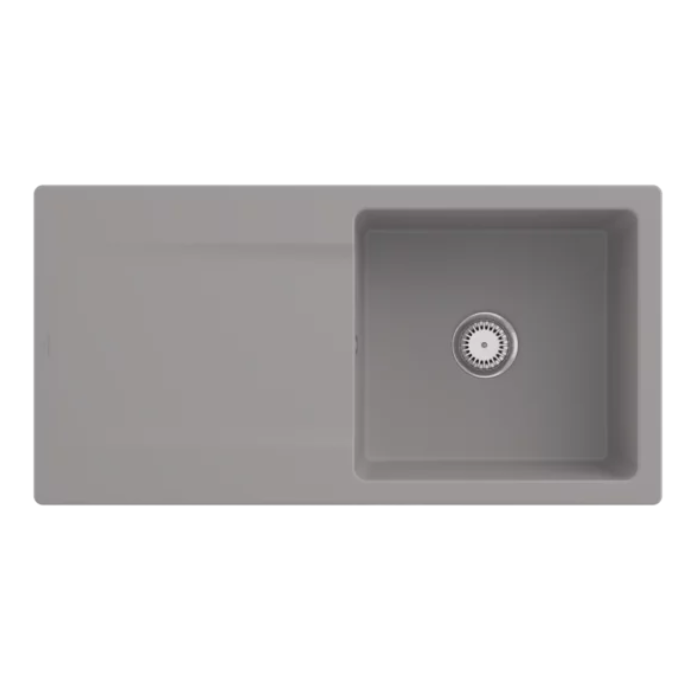 Keramický dřez Villeroy & Boch Siluet 60, Fossil, Excentr ne