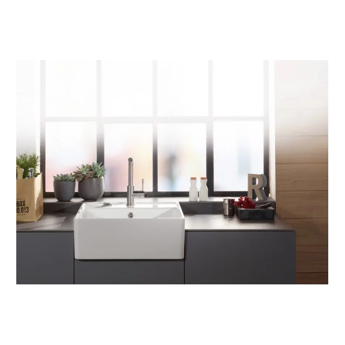 Modulový dřez Villeroy & Boch Single-bowl sink 60 cm, White Alpin, Excentr ne