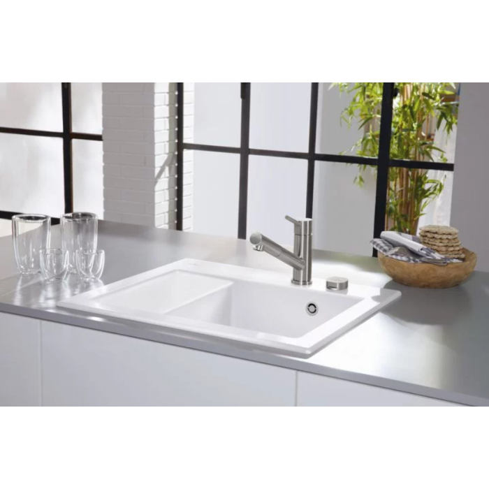 Keramický dřez Villeroy & Boch Subway 45 Compact, Graphit, Dřez vpravo, Excentr ano