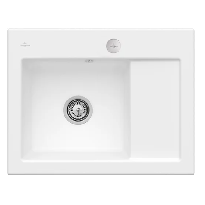 Keramický dřez Villeroy & Boch Subway 45 Compact, Stone white, Dřez vlevo, Excentr ano