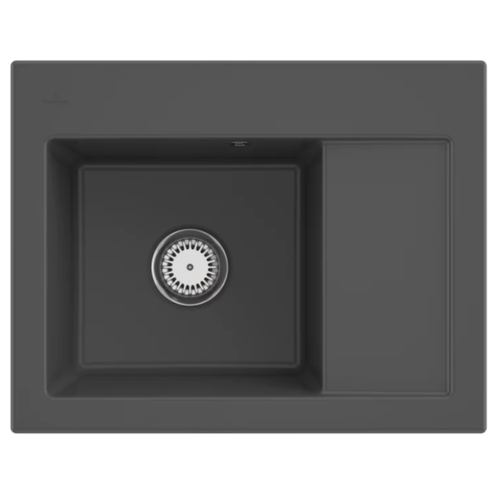 Keramický dřez Villeroy & Boch Subway 45 Compact, Graphit, Dřez vlevo, Excentr ne