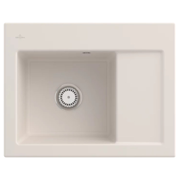 Keramický dřez Villeroy & Boch Subway 45 Compact, Cream, Dřez vlevo, Excentr ne