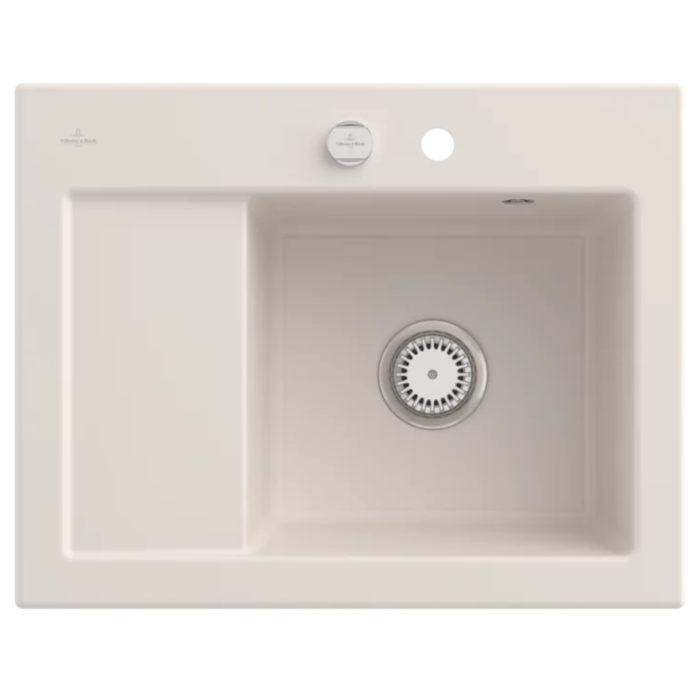 Keramický dřez Villeroy & Boch Subway 45 Compact, Cream, Dřez vpravo, Excentr ano