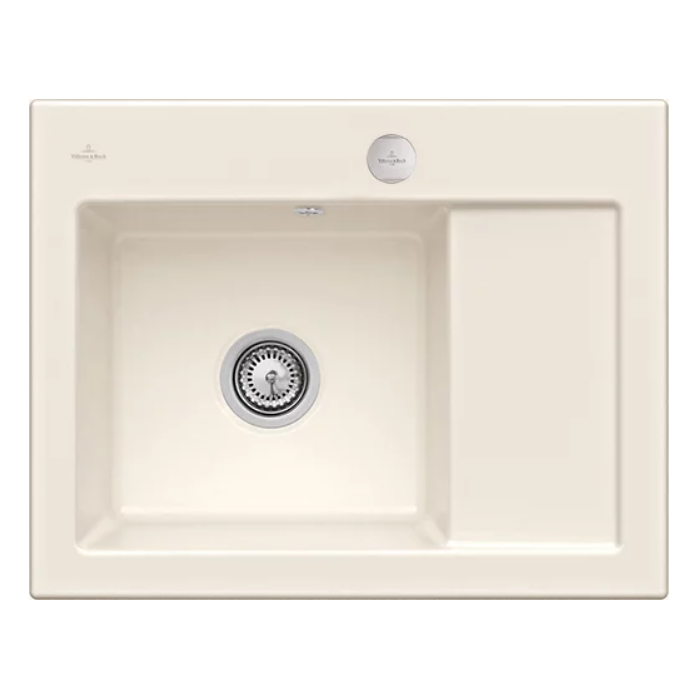 Keramický dřez Villeroy & Boch Subway 45 Compact, Cream, Dřez vlevo, Excentr ano