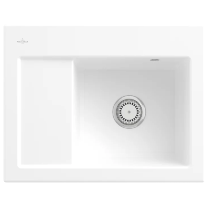 Keramický dřez Villeroy & Boch Subway 45 Compact, Stone white, Dřez vpravo, Excentr ne