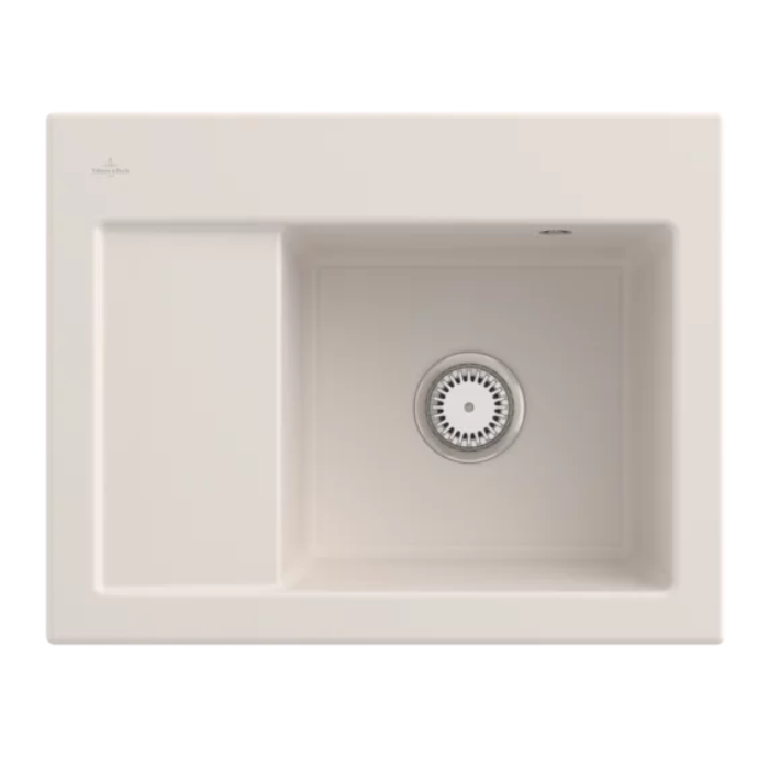Keramický dřez Villeroy & Boch Subway 45 Compact, Cream, Dřez vpravo, Excentr ne