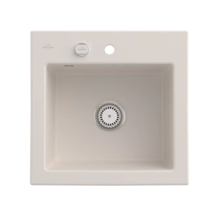 Keramický dřez Villeroy & Boch Subway 50 S, Cream, Excentr ano