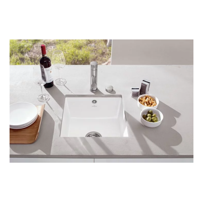 Keramický dřez Villeroy & Boch Subway 50 SU, White Alpin, Excentr ne