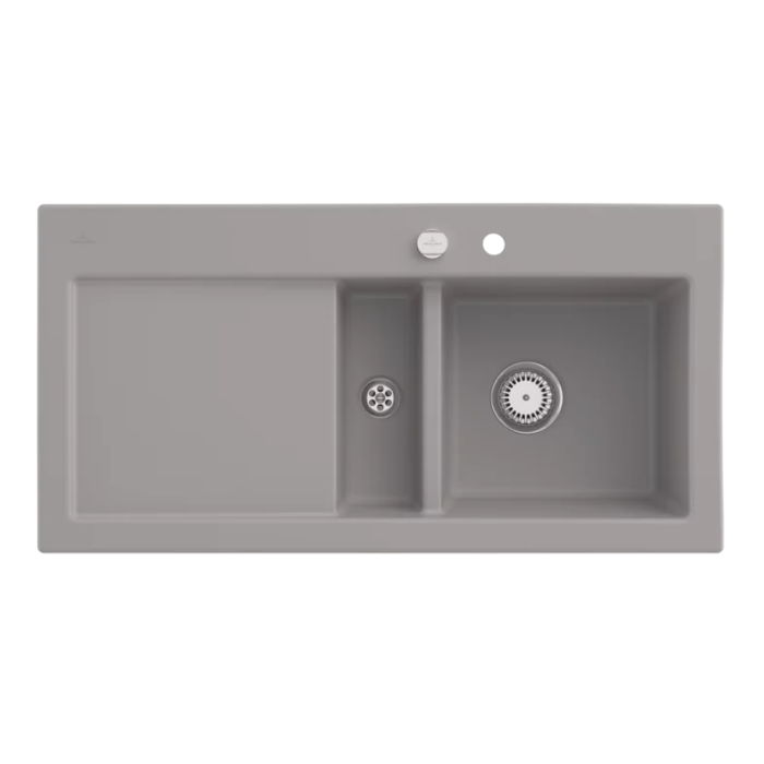 Keramický dřez Villeroy & Boch Subway 60, Fossil, Dřez vpravo, Excentr ano