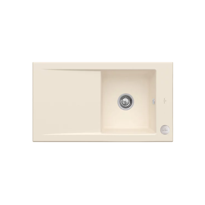 Keramický dřez Villeroy & Boch Timeline 50, Ivory, Excentr ano