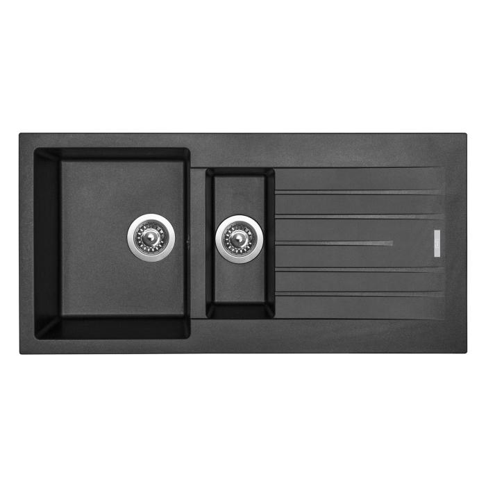 Granitový dřez Sinks Perfecto 1000.1 ACRPE100500174, Metalblack