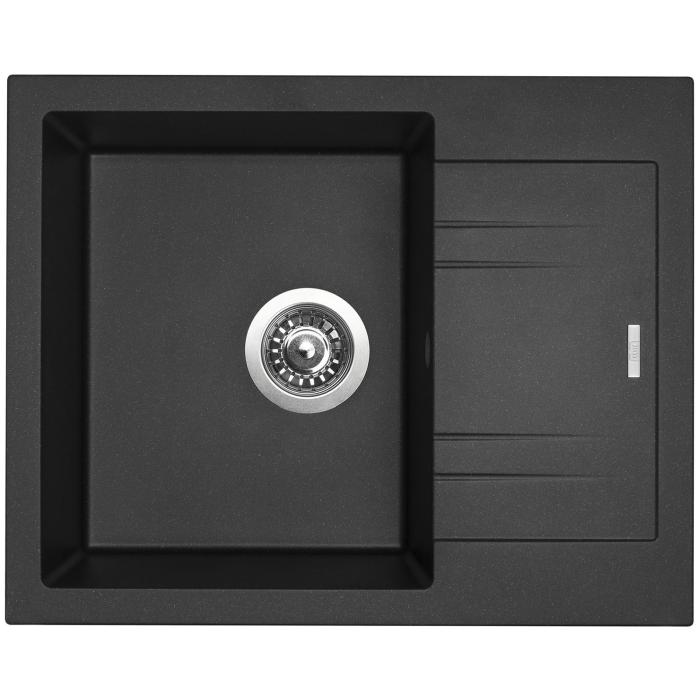 Granitový dřez Sinks Linea 600 SIGLI600480N74, Metalblack