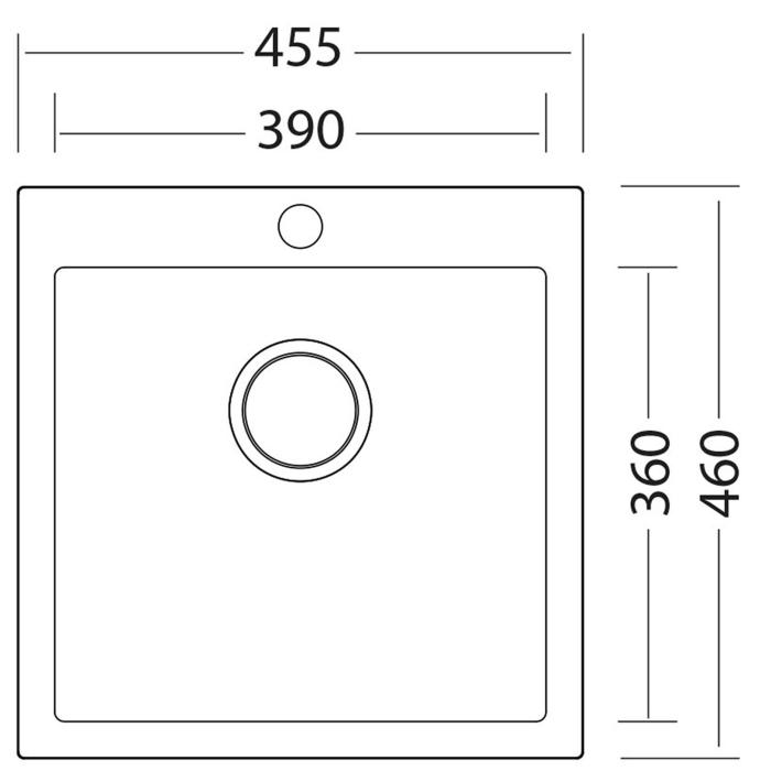 Granitový dřez Sinks Viva 455 SIGVI45546030, Grandblack