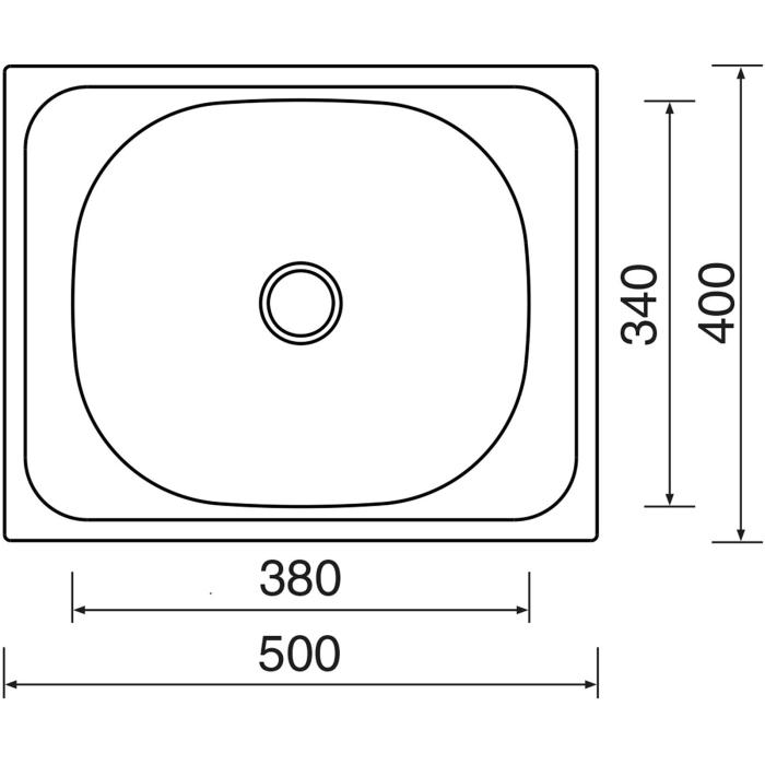 Nerezový dřez Sinks Classic 500 M 0,5 mm, matný STSCLM5004005M