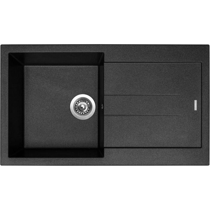 Granitový dřez Sinks Amanda 860 TLAM86050074, Metalblack