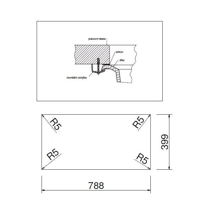 Granitový dřez Sinks Amanda 860 DUO TLAM860510274, Metalblack
