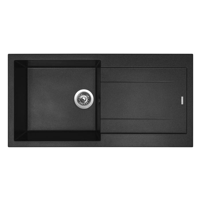 Granitový dřez Sinks Amanda 990 TLAM990500N6, NANO Nanoblack