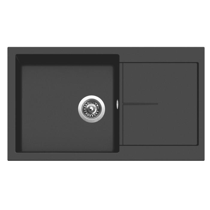 Granitový dřez Sinks Infinity 860 TLIN860500N6, NANO Nanoblack